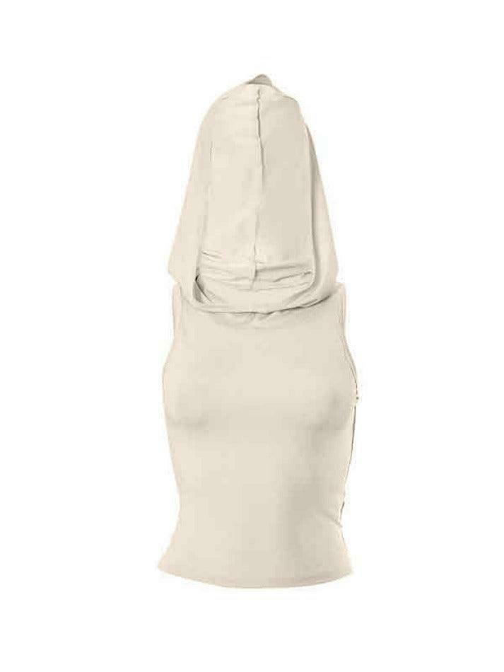 Y2K Aesthetic Solid Color Cutout Hooded Tank Top for Women - Coquette Style Grunge Fashion