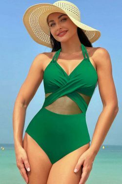 Y2K Aesthetic Solid Color Mesh Bikini Swimsuit - Coquette Style Retro Swimwear