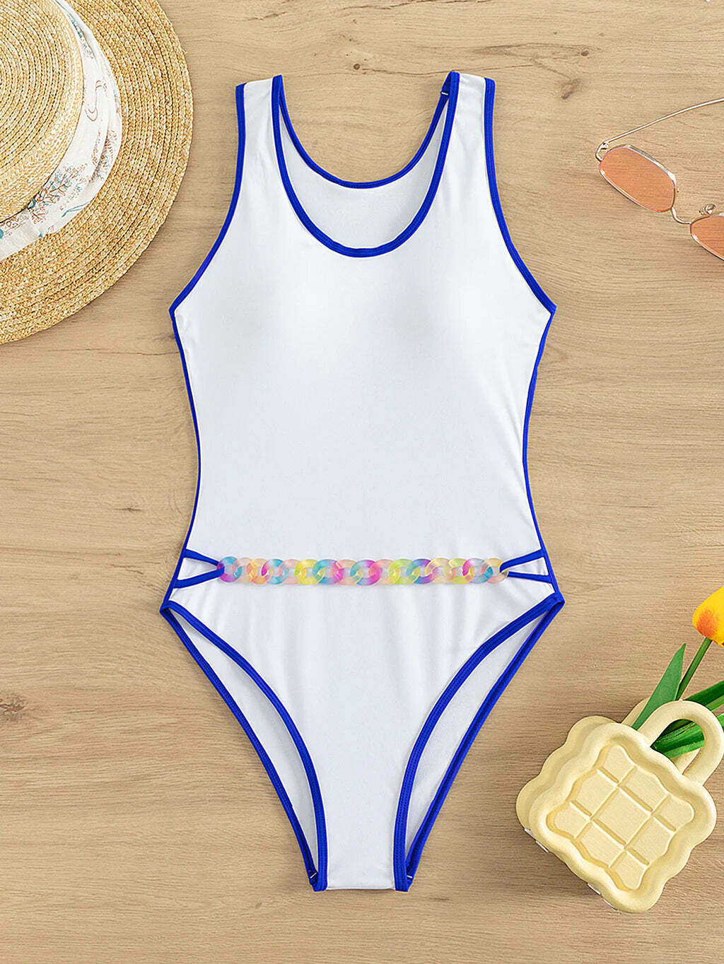 Y2K Aesthetic Solid Color Sexy One Piece Bikini - Retro Coquette Style Beachwear