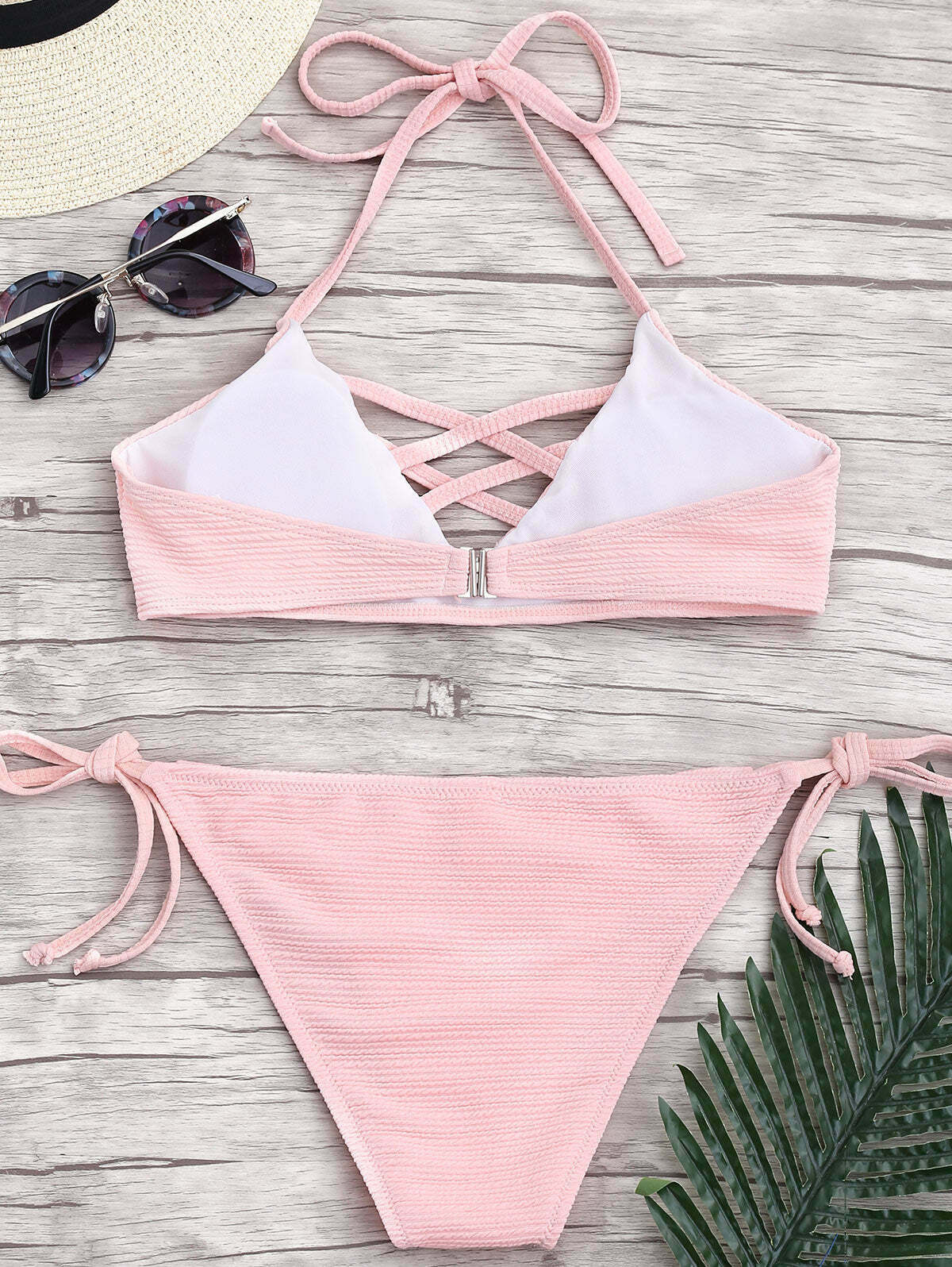 Y2K Aesthetic Spaghetti Strap Bikini Set with Low Waist - Coquette & Grunge Style