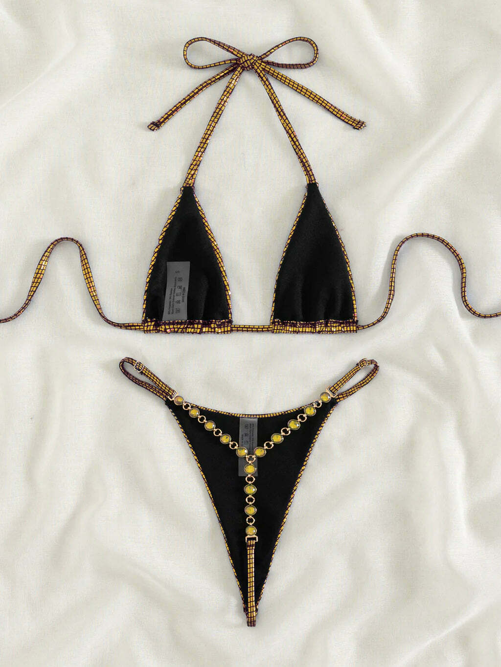 Y2K Aesthetic Split Bikini - Coquette Style Sexy Triangle Swimsuit