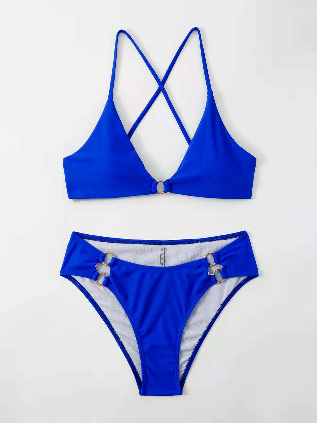 Y2K Aesthetic Split Bikini - Sexy Solid Color Swimsuit