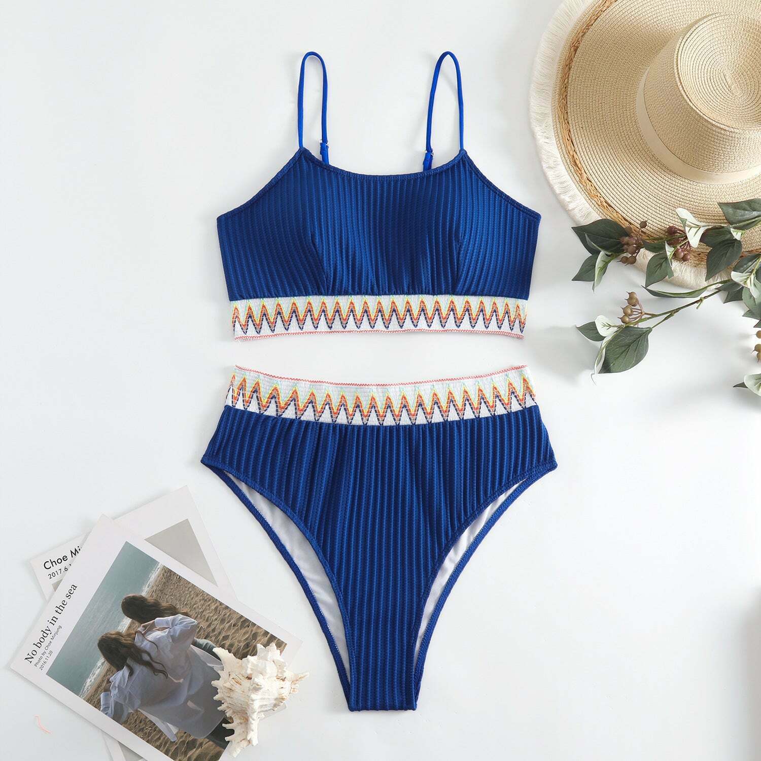 Y2K Aesthetic Split Shoulder Strap Bikini for Niche Women Fashion