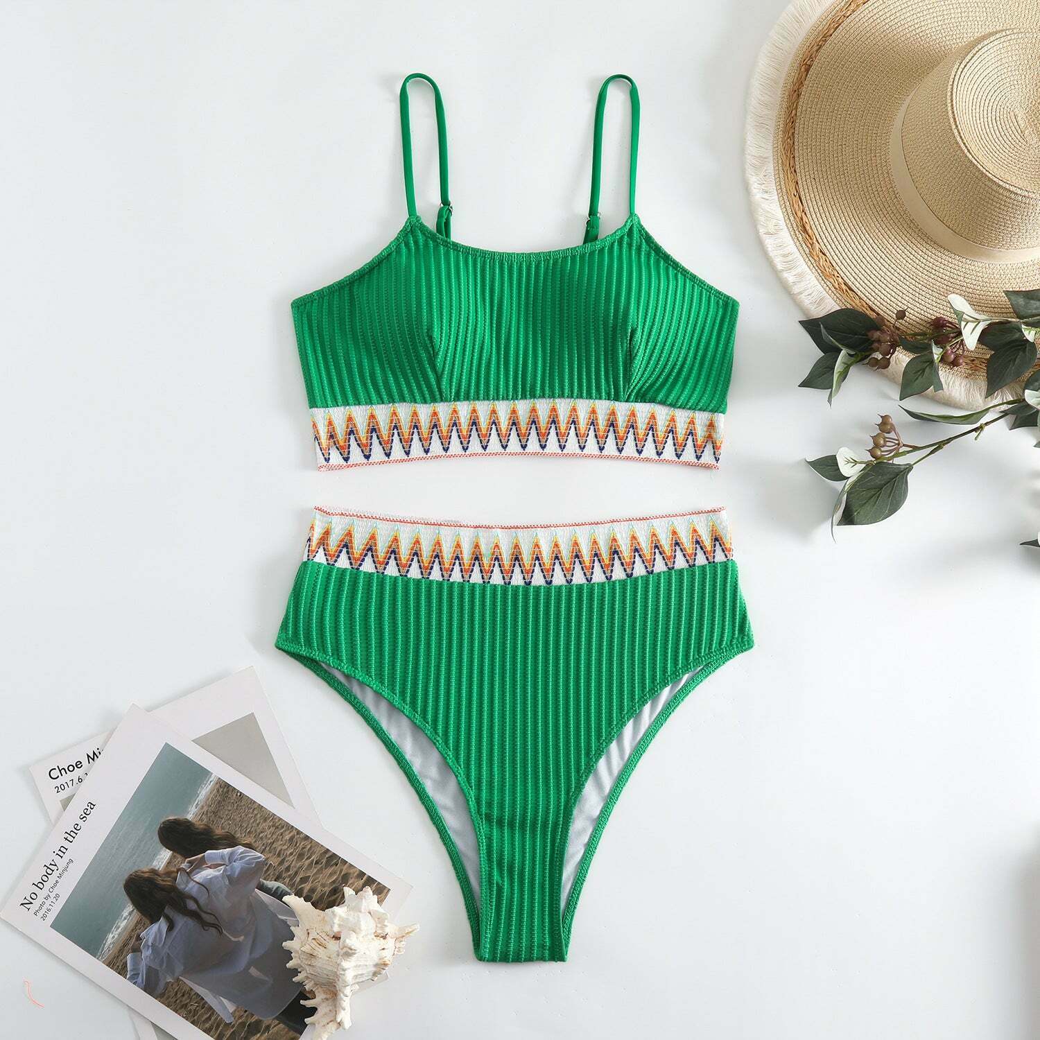 Y2K Aesthetic Split Shoulder Strap Bikini for Niche Women Fashion