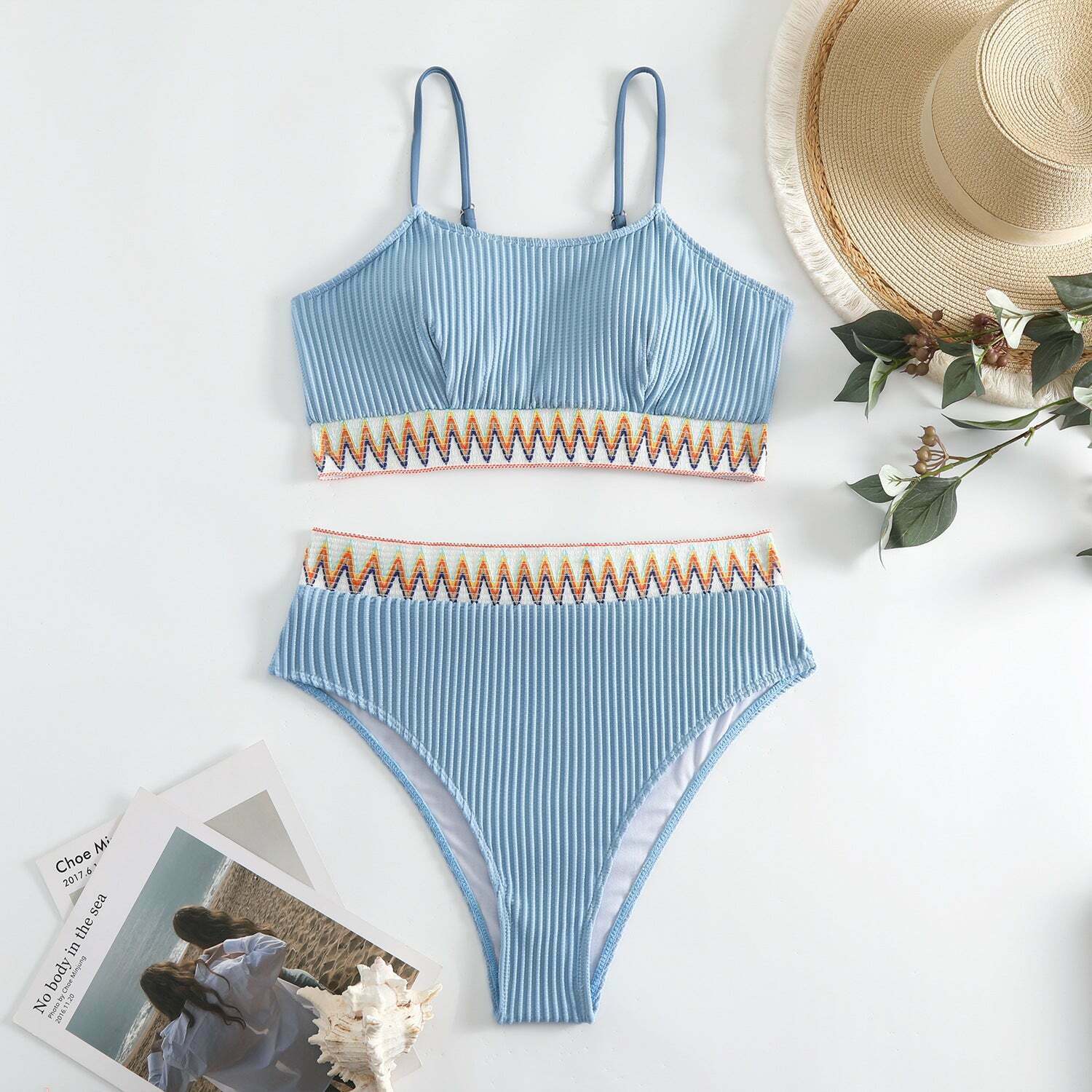 Y2K Aesthetic Split Shoulder Strap Bikini for Niche Women Fashion