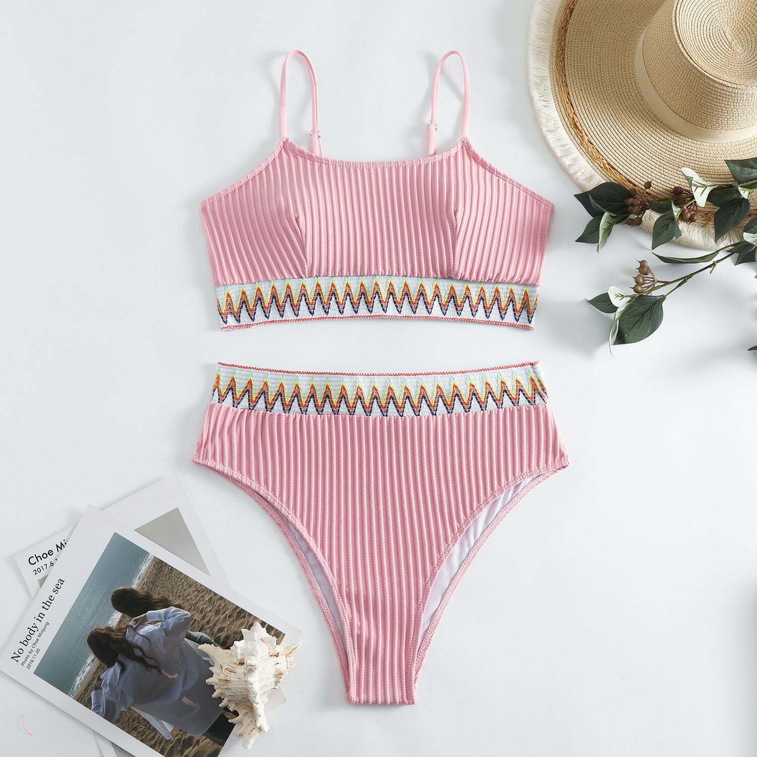 Y2K Aesthetic Split Shoulder Strap Bikini for Niche Women Fashion