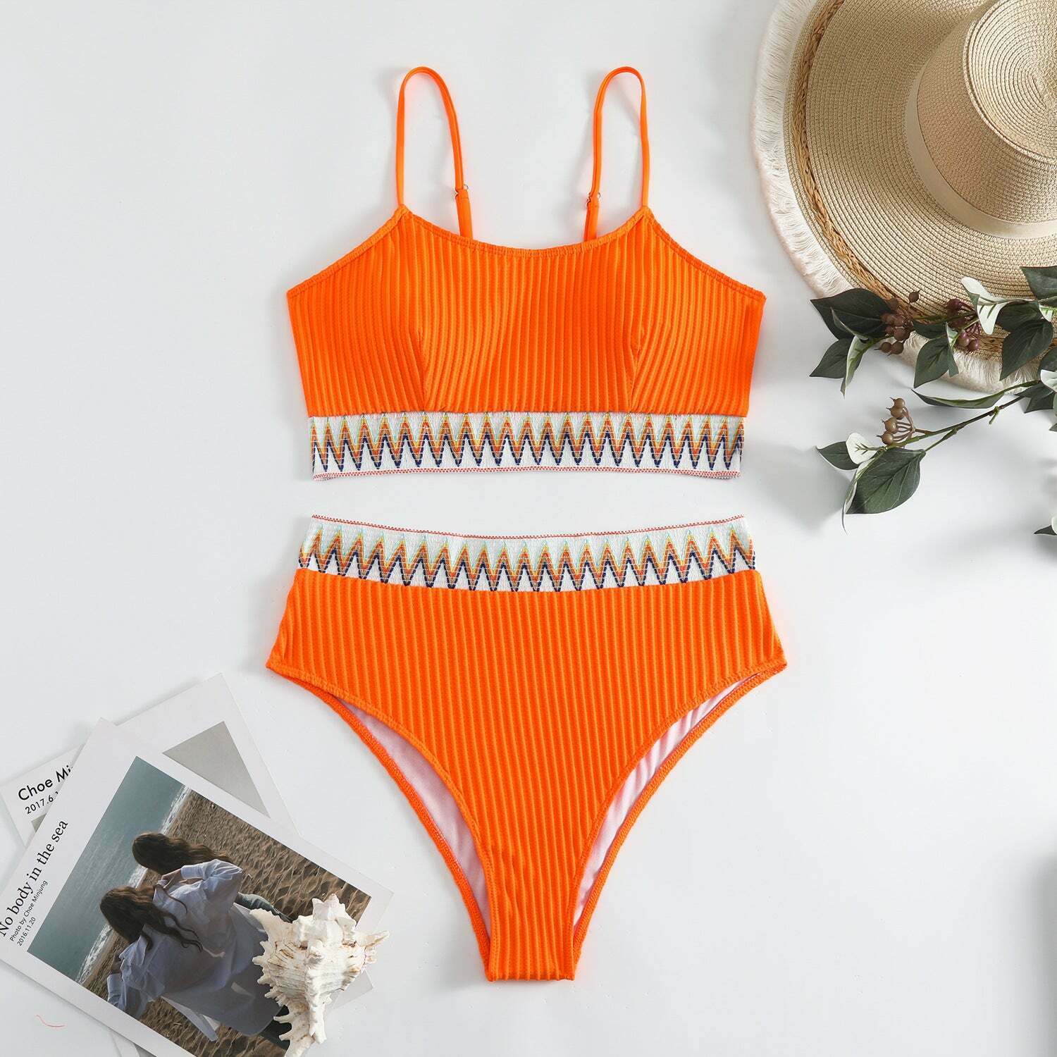 Y2K Aesthetic Split Shoulder Strap Bikini for Niche Women Fashion