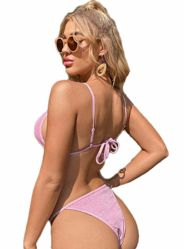 Y2K Aesthetic Split Swimsuit Bikini for Women - Coquette Style Grunge Fashion with a Sexy Twist