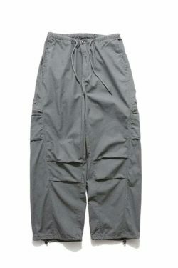 Y2K Aesthetic Stacked Ripstop Parachute Pants for Women - Coquette & Grunge Style Cargo Skirt