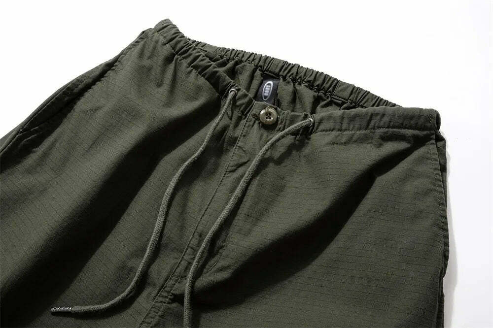 Y2K Aesthetic Stacked Ripstop Parachute Pants for Women - Coquette & Grunge Style Cargo Skirt