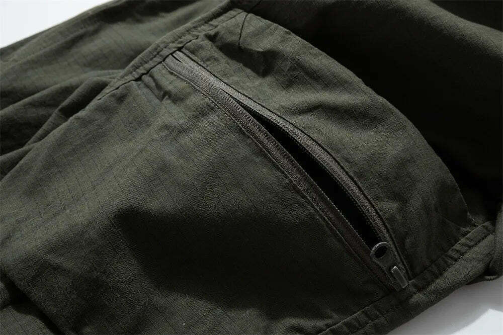 Y2K Aesthetic Stacked Ripstop Parachute Pants for Women - Coquette & Grunge Style Cargo Skirt