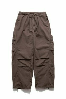 Y2K Aesthetic Stacked Ripstop Parachute Pants for Women - Coquette & Grunge Style Cargo Skirt