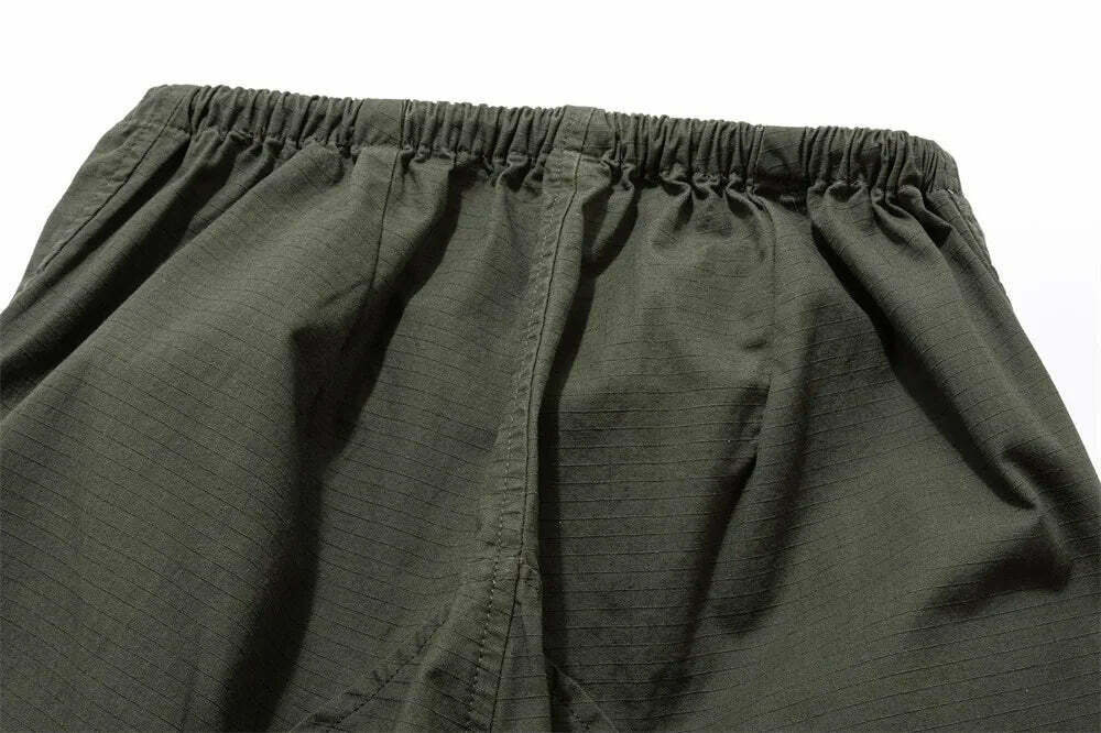 Y2K Aesthetic Stacked Ripstop Parachute Pants for Women - Coquette & Grunge Style Cargo Skirt