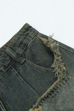 Y2K Aesthetic Star Jeans - Coquette Fashion with Grunge & Pastel Goth Vibes
