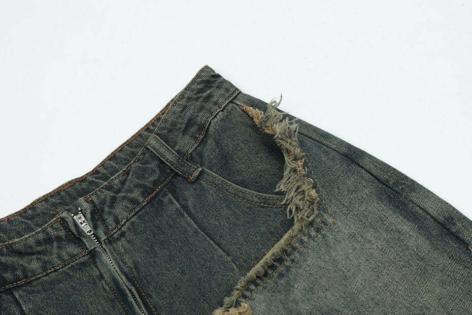 Y2K Aesthetic Star Jeans - Coquette Fashion with Grunge & Pastel Goth Vibes