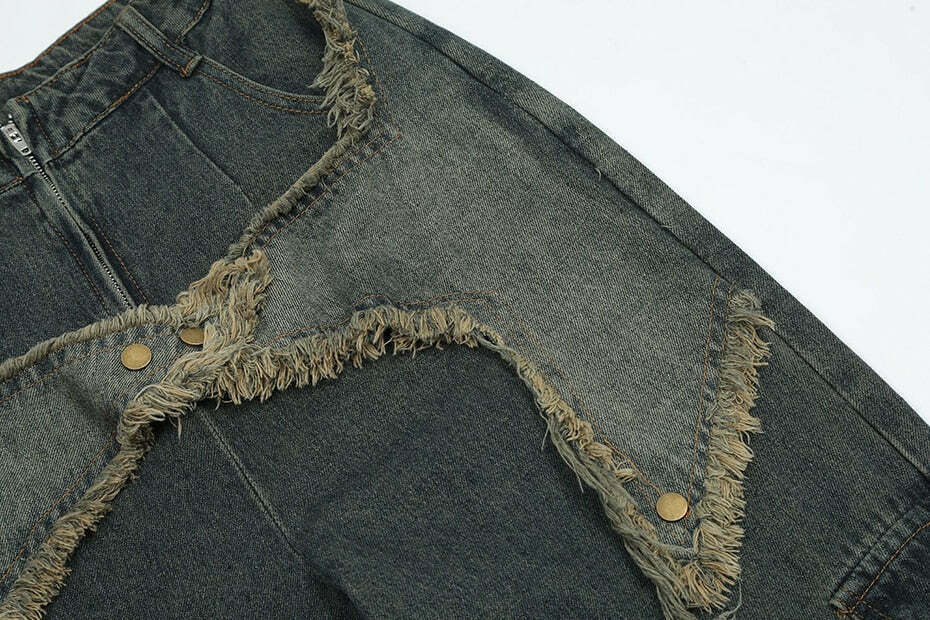 Y2K Aesthetic Star Jeans - Coquette Fashion with Grunge & Pastel Goth Vibes