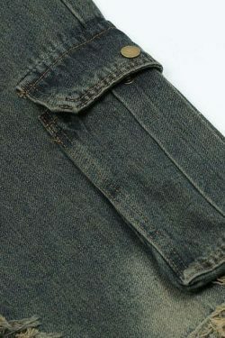 Y2K Aesthetic Star Jeans - Coquette Fashion with Grunge & Pastel Goth Vibes