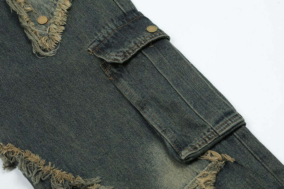 Y2K Aesthetic Star Jeans - Coquette Fashion with Grunge & Pastel Goth Vibes