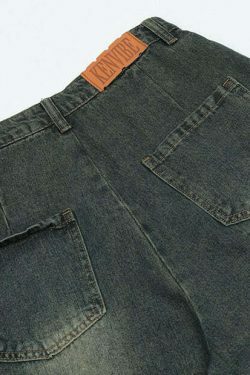 Y2K Aesthetic Star Jeans - Coquette Fashion with Grunge & Pastel Goth Vibes