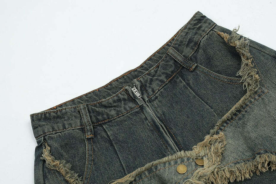 Y2K Aesthetic Star Jeans - Coquette Fashion with Grunge & Pastel Goth Vibes