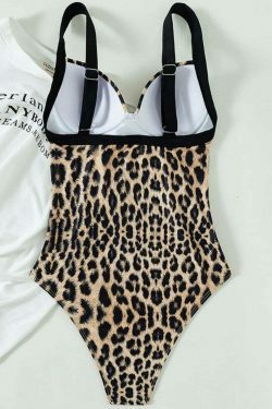 Y2K Aesthetic Steel Shoulder Strap Swimsuit - Coquette Fashion with Grunge Style,
