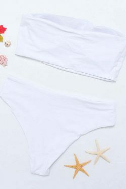 Y2K Aesthetic Strapless Backless Bikini - Coquette Grunge Style, Cute Tops, Pastel Goth