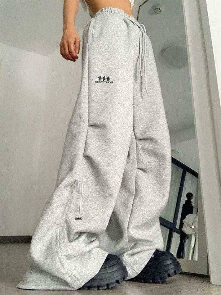 Y2K Aesthetic Street Loose Leg Sweatpants - Coquette Fashion with Grunge & Pastel Goth Vibes