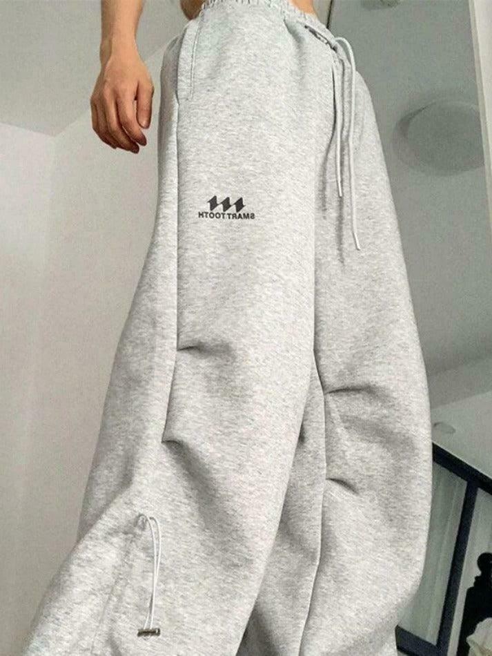 Y2K Aesthetic Street Loose Leg Sweatpants - Coquette Fashion with Grunge & Pastel Goth Vibes