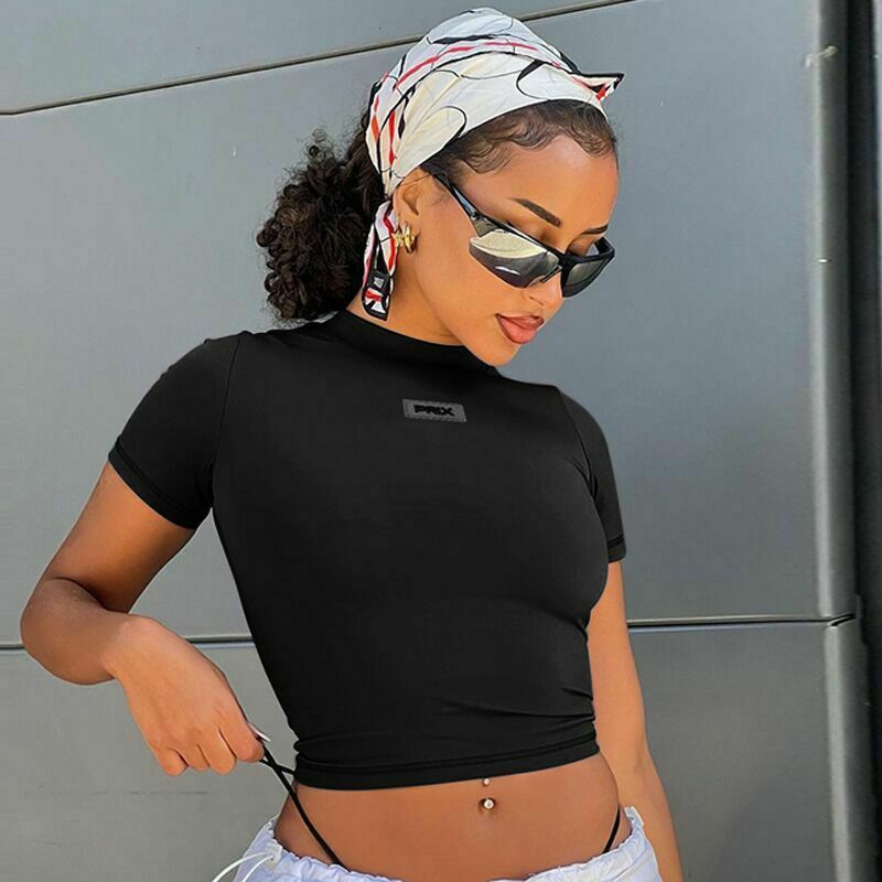 Y2K Aesthetic Street Style Short Fit T-Shirt for Women - Coquette, Grunge,
