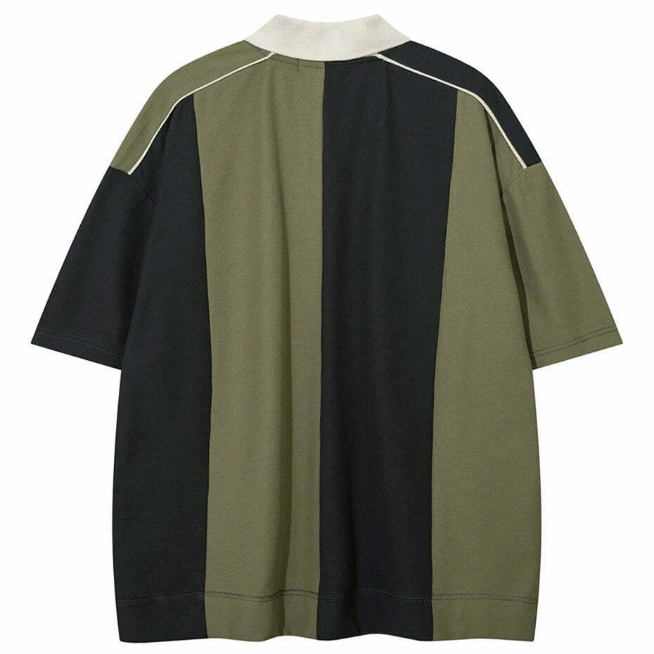 Y2K Aesthetic Stripe Sports Jersey for Women - Coquette & Grunge Style Fashion Statement