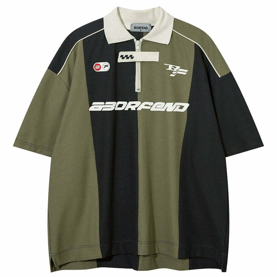 Y2K Aesthetic Stripe Sports Jersey for Women - Coquette & Grunge Style Fashion Statement