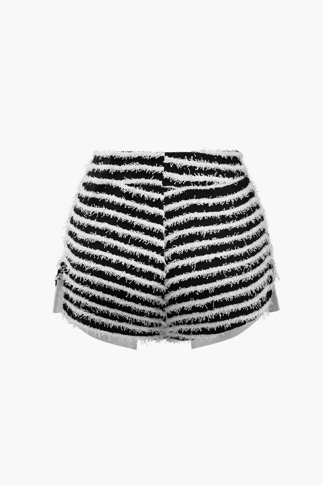 Y2K Aesthetic Stripe Tie Waist Shorts - Coquette Grunge Fashion & Pastel Goth