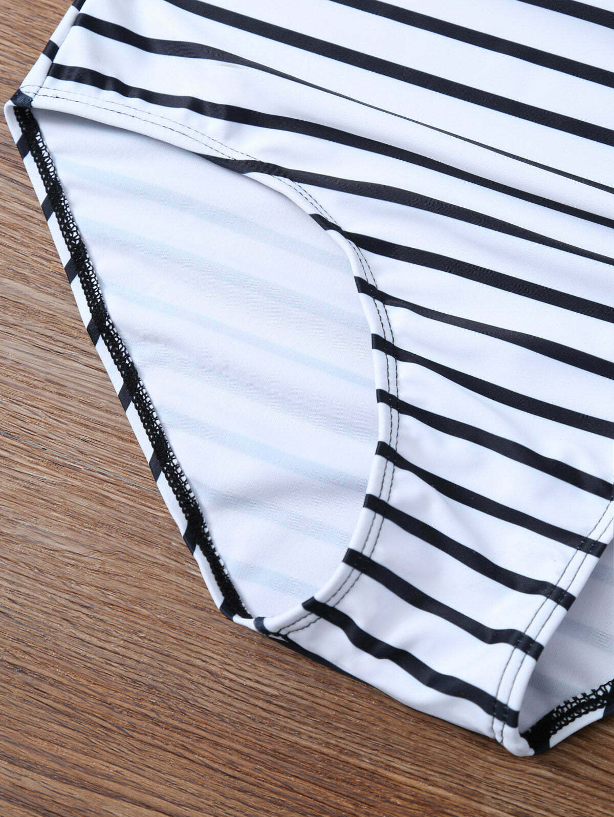 Y2K Aesthetic Striped Black Cut Out Swimsuit - Coquette & Grunge Style Fashion