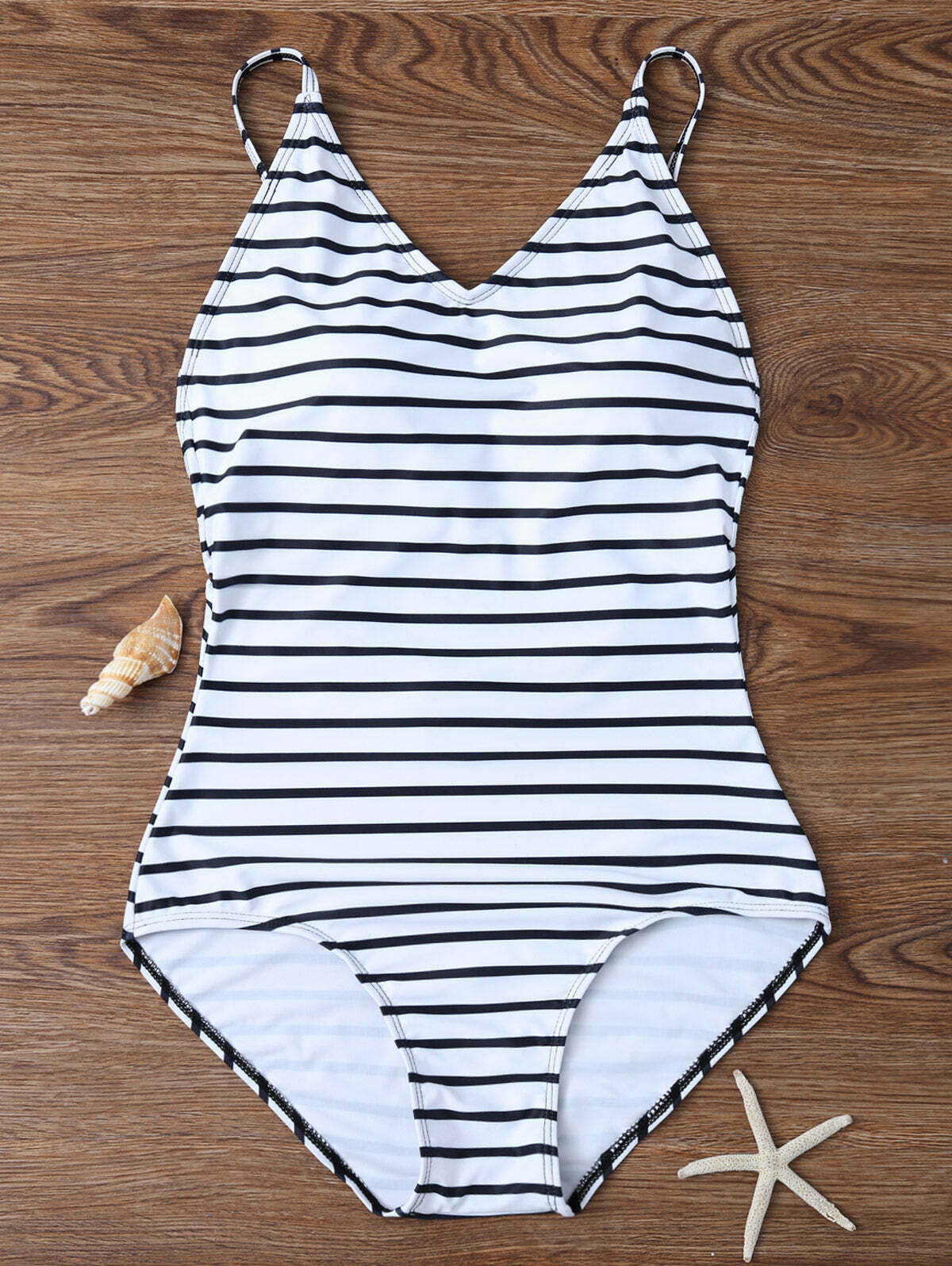 Y2K Aesthetic Striped Black Cut Out Swimsuit - Coquette & Grunge Style Fashion