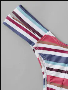 Y2K Aesthetic Striped Halter Bikini Set - Coquette Style, Grunge Fashion, Cute Tops, Pastel Goth