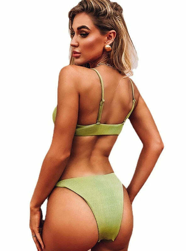 Y2K Aesthetic Suspender Bikini - Sexy Swimsuit for Niche Women Fashion