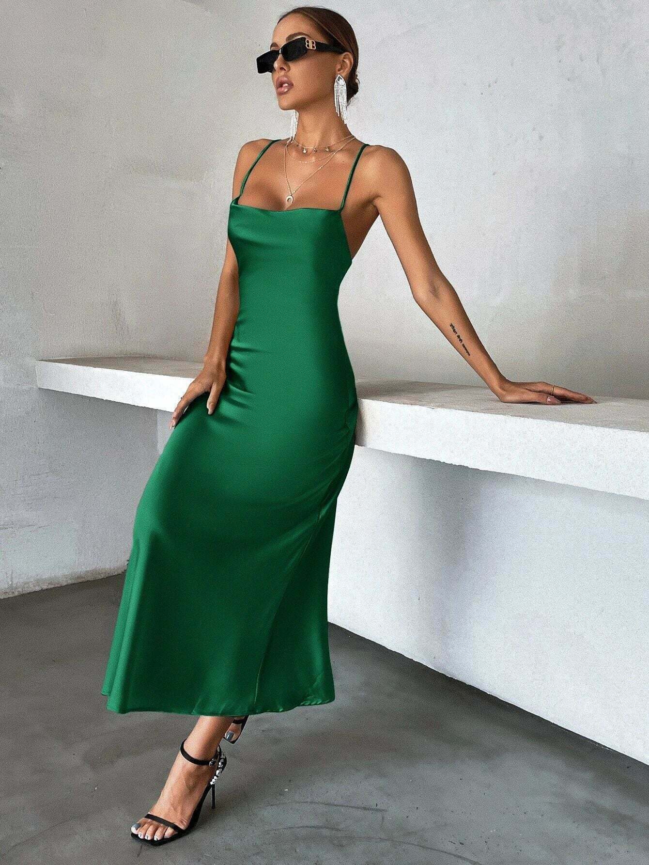 Y2K Aesthetic Suspender Dress with Long Skirt - Coquette & Grunge Style for Women