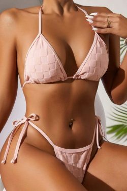 Y2K Aesthetic Suspender Swimsuit Bikini for Women - Coquette Style Grunge Fashion with a Sexy Twist