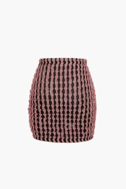 Y2K Aesthetic Texture Cropped Tank Top and Mini Skirt Set - Coquette Fashion for Women