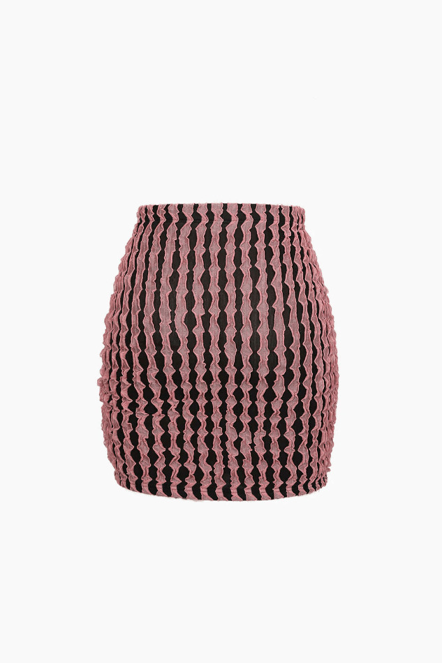 Y2K Aesthetic Texture Cropped Tank Top and Mini Skirt Set - Coquette Fashion for Women