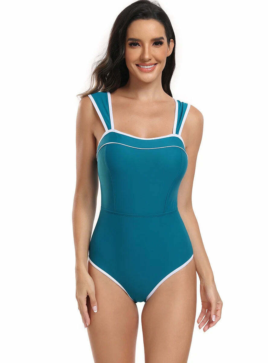 Y2K Aesthetic Two-Piece Bikini Set for Women - Coquette Style Swimsuit with a Sporty Skirt