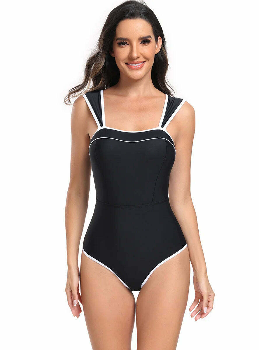 Y2K Aesthetic Two-Piece Bikini Set for Women - Coquette Style Swimsuit with a Sporty Skirt