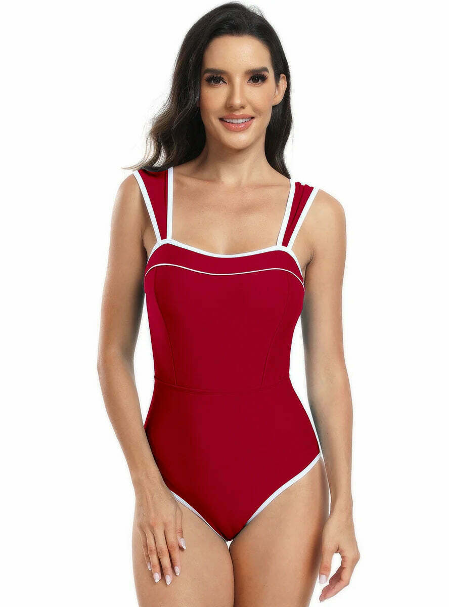 Y2K Aesthetic Two-Piece Bikini Set for Women - Coquette Style Swimsuit with a Sporty Skirt