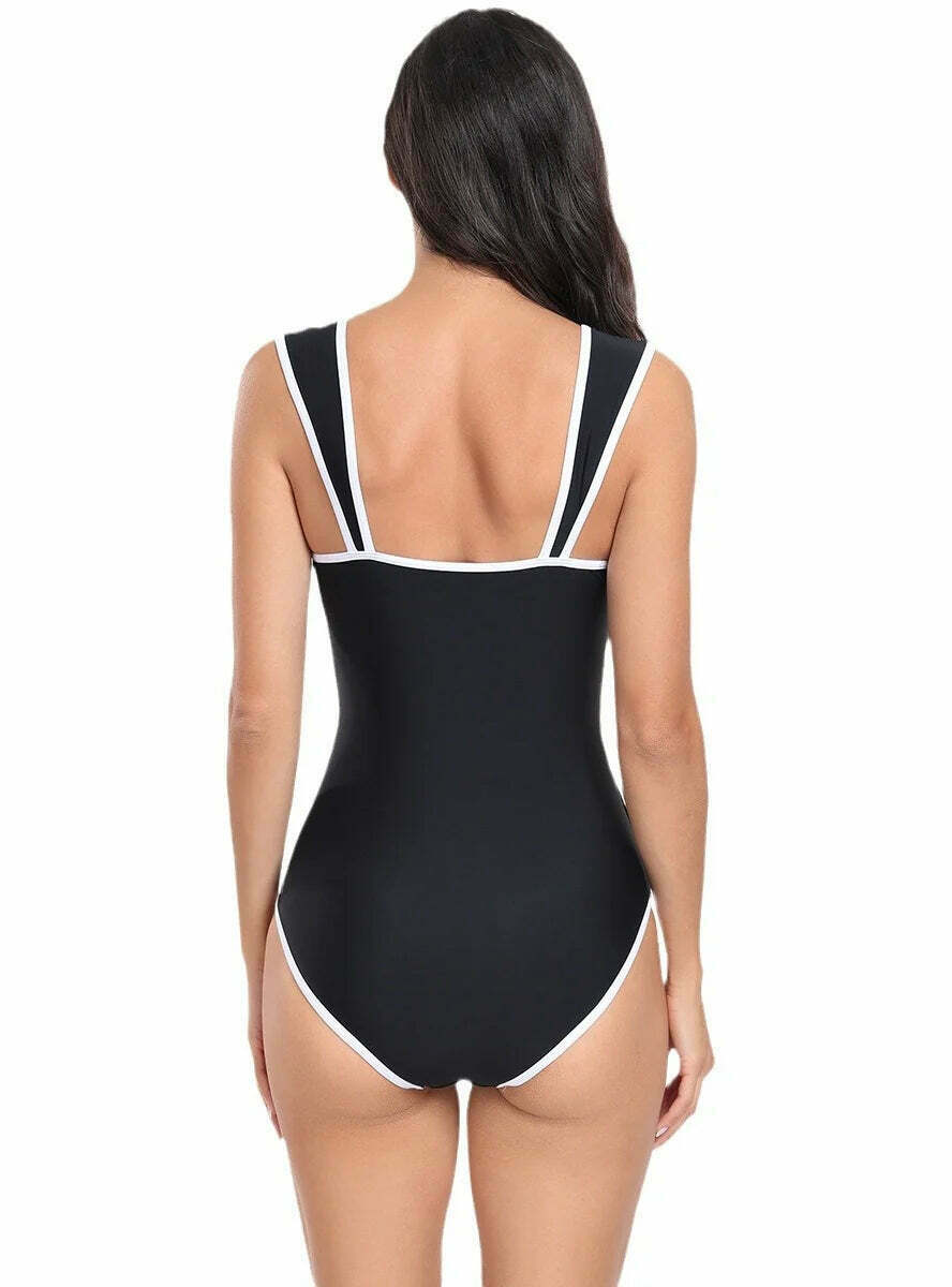 Y2K Aesthetic Two-Piece Bikini Set for Women - Coquette Style Swimsuit with a Sporty Skirt