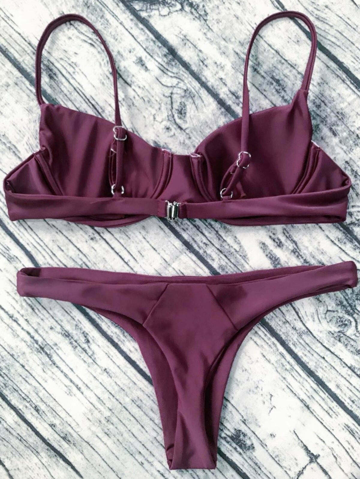 Y2K Aesthetic Underwired Push Up Bathing Suit for Women