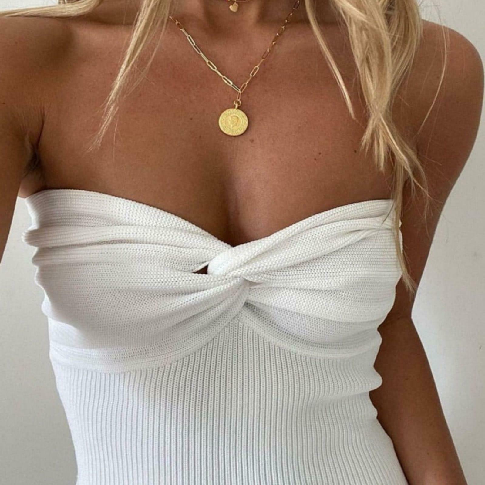 Y2K Aesthetic Vallice Strapless Off Shoulder Top - Coquette Style Cute Pastel Goth Fashion