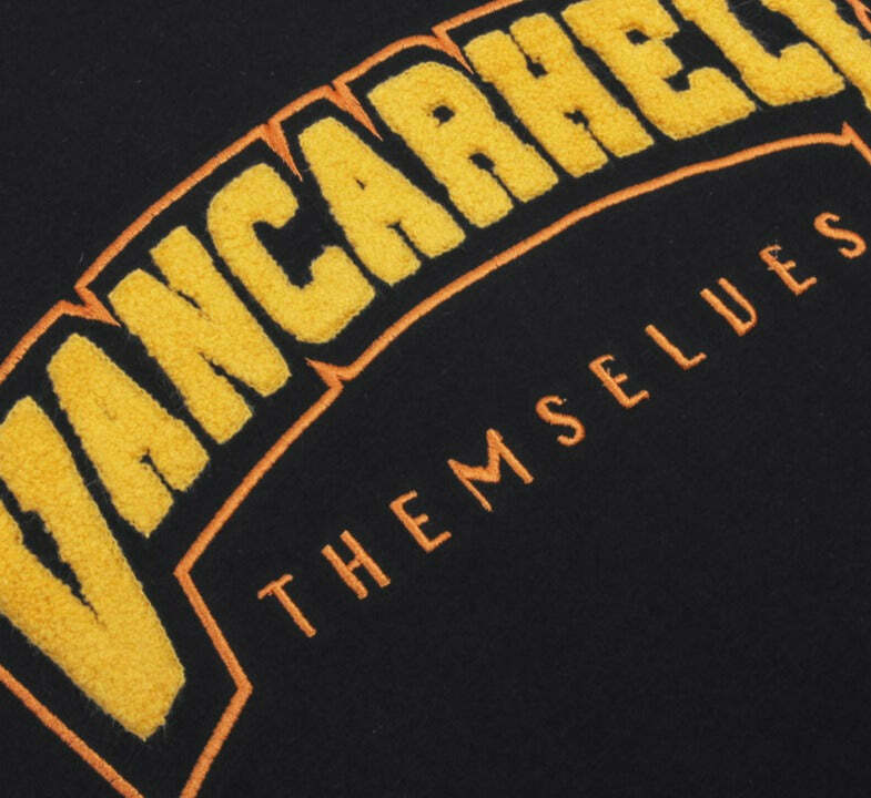 Y2K Aesthetic VANCARHELL Varsity T-Shirt - Coquette & Grunge Style Cute Tops & Cargo Skirt