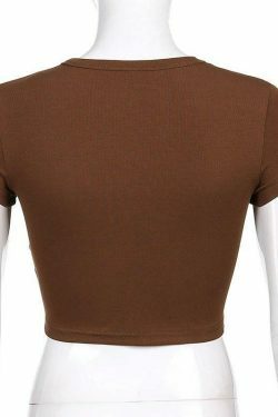 Y2K Aesthetic Vintage Crop Top - Coquette Style Grunge Fashion Women's Clothing