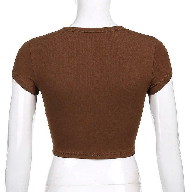 Y2K Aesthetic Vintage Crop Top - Coquette Style Grunge Fashion Women's Clothing