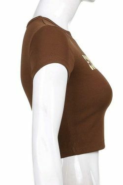 Y2K Aesthetic Vintage Crop Top - Coquette Style Grunge Fashion Women's Clothing
